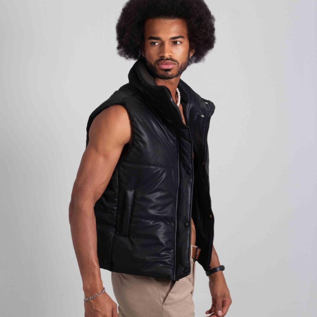 Chaleco Iris Negro Hombre