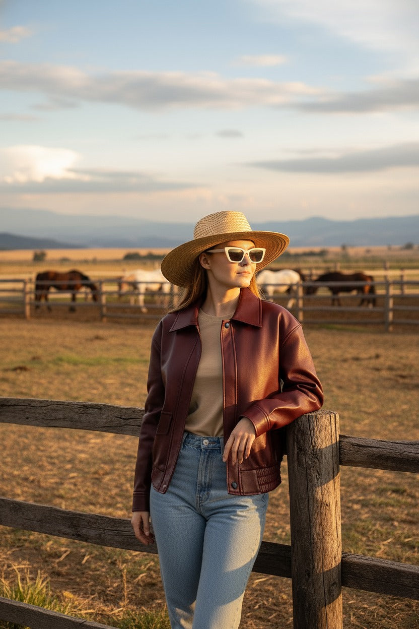 Chaqueta Afrodita Borgoña 🍷🧥